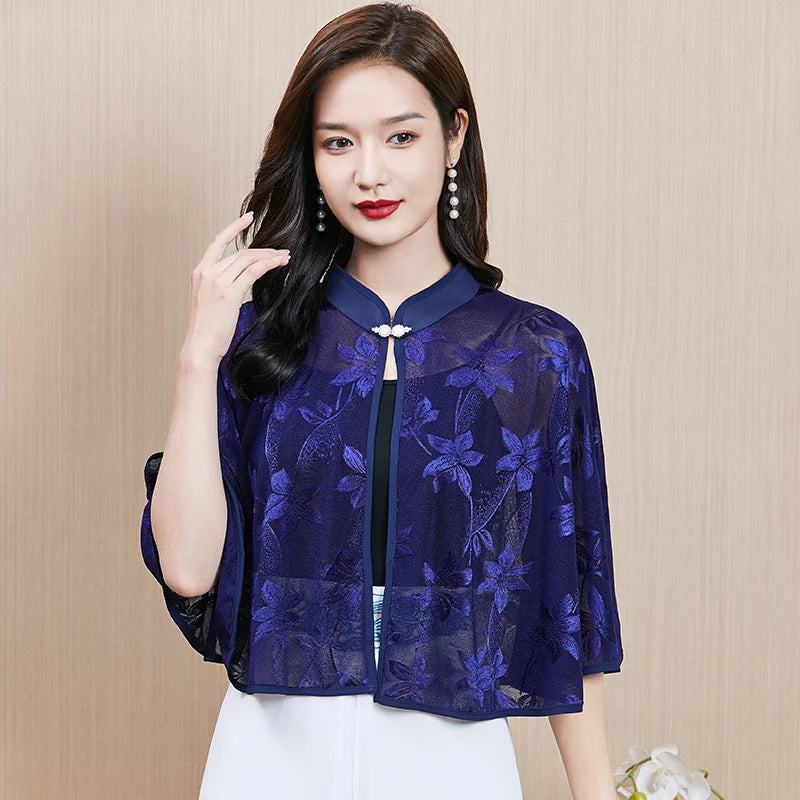 Cloak Summer Capes Ponchos Coats Fashion Clothes Women Clothing Tops Streetwear Party Vintage Casual Elegant Outerwear-belleandkai.com