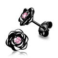 CAOSHI Dainty Flower Stud Earrings for Women Delicate Ear Studs for Daily Life Brilliant Zirconia Accessories for Engagement-belleandkai.com