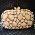 WHTUOHENLarge Silver Stones Wedding Dress Purses Women Bridal Crystal Handbags Rhinestone Party Prom Evening Clutches Minaudiere-belleandkai.com