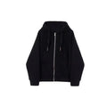 Loose Zipper Hoodie Women's Spring Autumn Thin Style Student Casual Wear Purple Sweatshirt Korean Lazy Fashion Versatile Outerwe-belleandkai.com