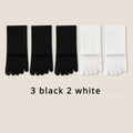 5 or 10 Pairs Women Sports Toe Socks with Separate Fingers High Tube Five Finger Cotton Crew Socks Yoga High Quality-belleandkai.com