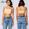Maikun Women's Belt PU Leather Lightweight Casual Gold Decoration Stylish Black-belleandkai.com