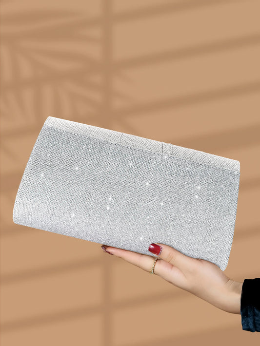 This shiny and luxurious pleated evening bag is a great choice for party girls, office workers and also makes a great gift.-belleandkai.com
