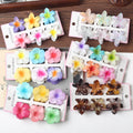 6Pcs Fashion Colorful Transparent Flower Small Hair Claw Clips clamp Hairpin Barrette for Thick Thin Hair Accessories for Women-belleandkai.com