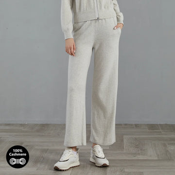 BC818 100% cashmere women's trousers high quality luxury brand women's clothing-belleandkai.com
