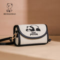 Beibao New Fashionable Cylindrical Bag Women's Shoulder Bag Embroidered Canvas Women's Bag Crossbody Bag Texture Small Bag-belleandkai.com