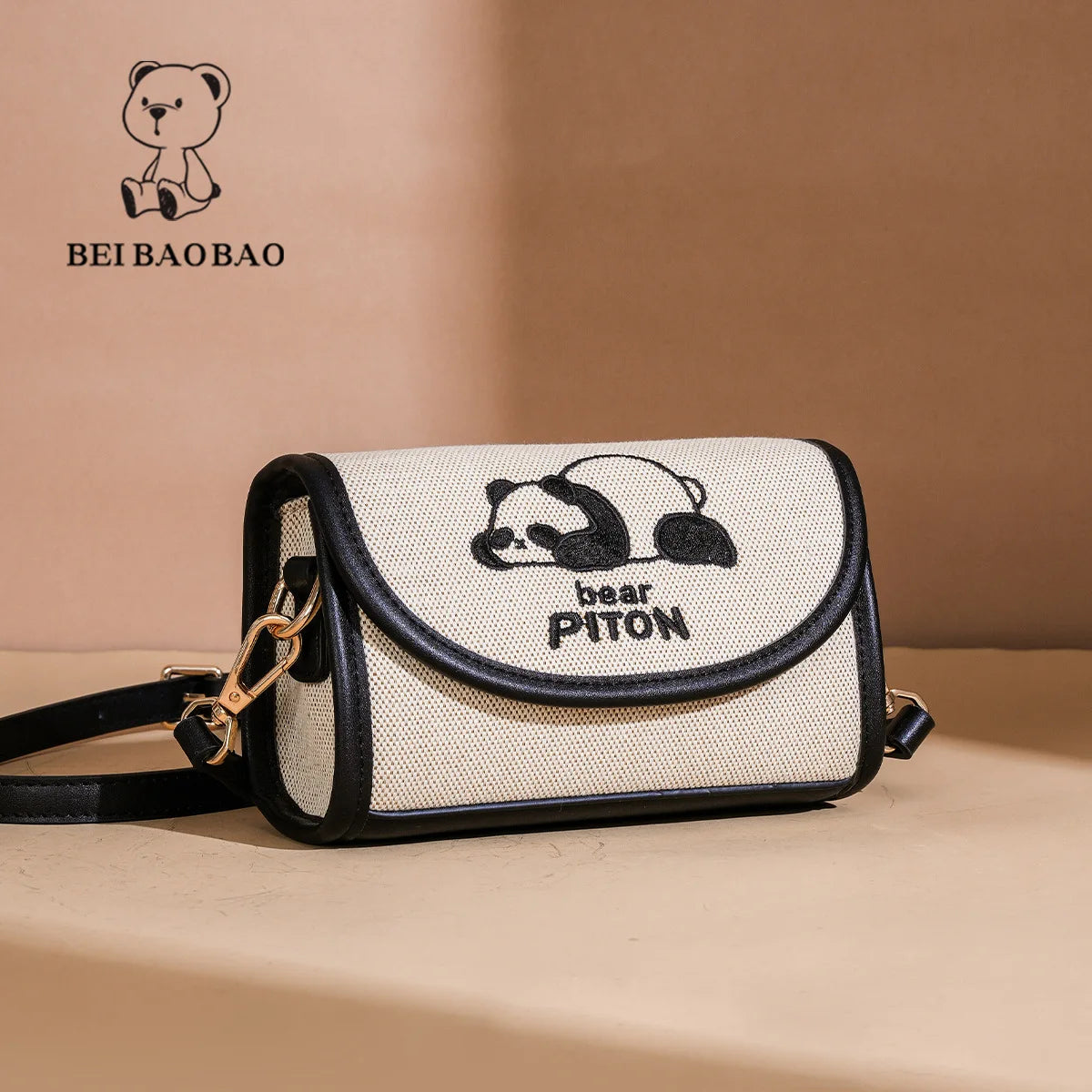 Beibao New Fashionable Cylindrical Bag Women's Shoulder Bag Embroidered Canvas Women's Bag Crossbody Bag Texture Small Bag-belleandkai.com