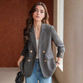 Luxury Brand Blazers Women Clothing Autumn Winter Jacket Button Office Ladies Coat Design Jacket Long Sleeve Outerwear Suits New-belleandkai.com