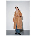 Top Quality New Teddy Coat Women, Luxury Genuine Fur 62% Alpaca 26% Wool 12% Silk, Winter Warm Long Teddy Coat Jacket for Women-belleandkai.com