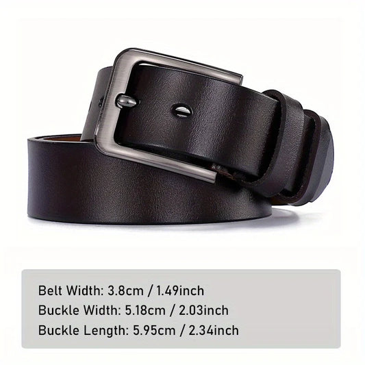 Plus Size 105 110 120 130 140 150 160 170cm Belt for Men Women Genuine Leather Alloy Metal Pin Buckle Waist Betls Straps-belleandkai.com