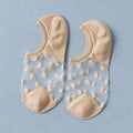 5 Pairs Women Polka Dot Patterned Socks Fashionable Versatile Trendy Creative Socks Comfortable Breathable Casual Short Socks-belleandkai.com