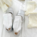 Women White Cream Lace Stackable Mid Calf Socks Bow Heart Star Design K-Style Spring Summer Thin Socks-belleandkai.com