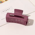 Simple Frosted Shark Hair Claws Candy Color No Slip Large Square Cross Shaped Jaw Clip For Women Girls Thin Thick Long Hair-belleandkai.com