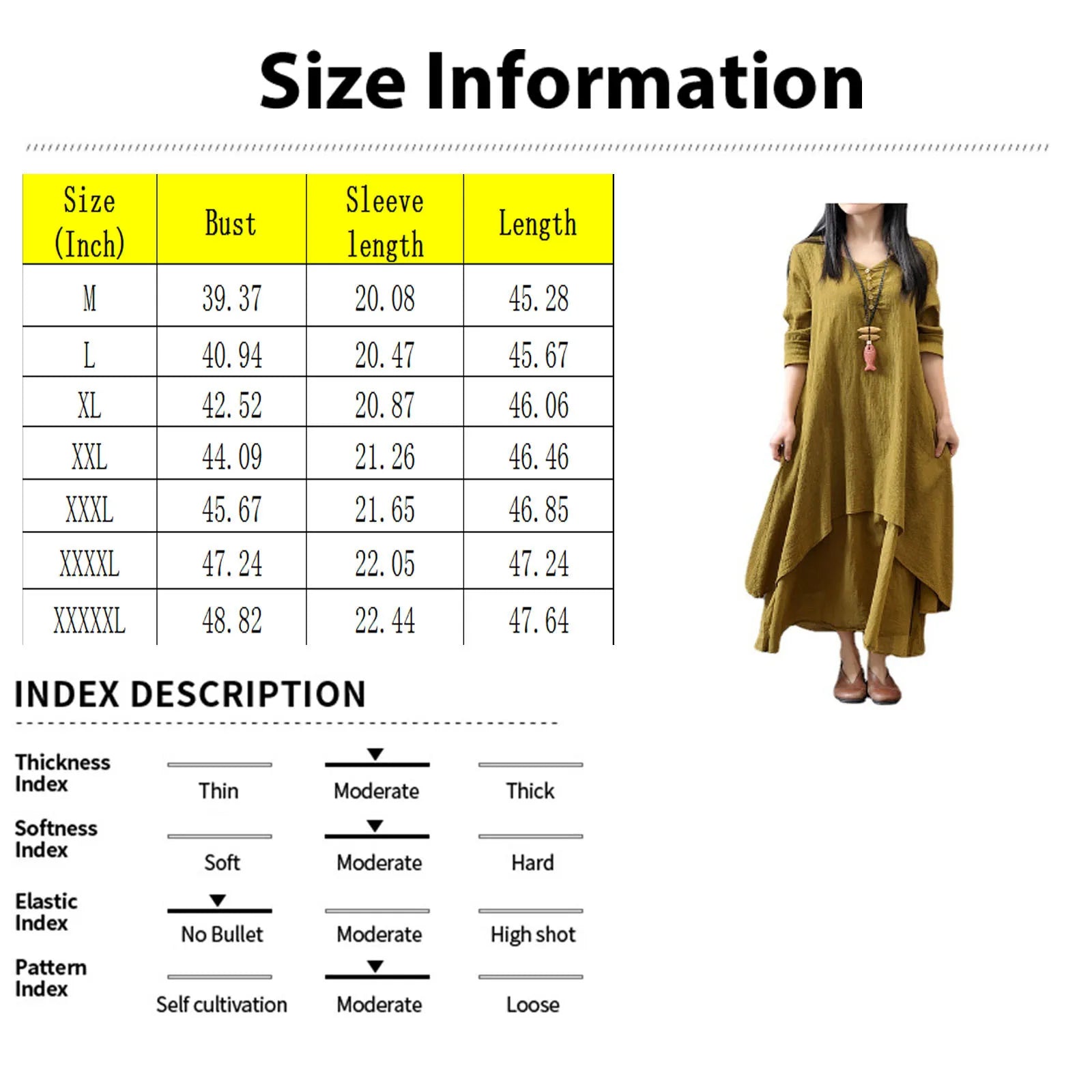 Cotton Women'S Casual Fashion Loose Long Dress With Button Solid Color Dresses-belleandkai.com