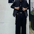 Momoluna Women Buckled Leather Belt Black 2 Cm Belt-belleandkai.com