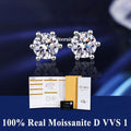 Hot Moissanite Studs 6 prong Earrings Pass Diamond tester For Men Women 18K Platinum Plated Bride Wedding Gemstone 925 Silver-belleandkai.com