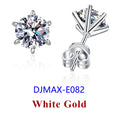 DJMAX 0.5-2ct Moissanite Diamond Stud Earrings for Women Original 925 Sterling Silver Lady's Moissanite Earring New 2025-belleandkai.com
