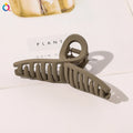 Simple Frosted Shark Hair Claws Candy Color No Slip Large Square Cross Shaped Jaw Clip For Women Girls Thin Thick Long Hair-belleandkai.com