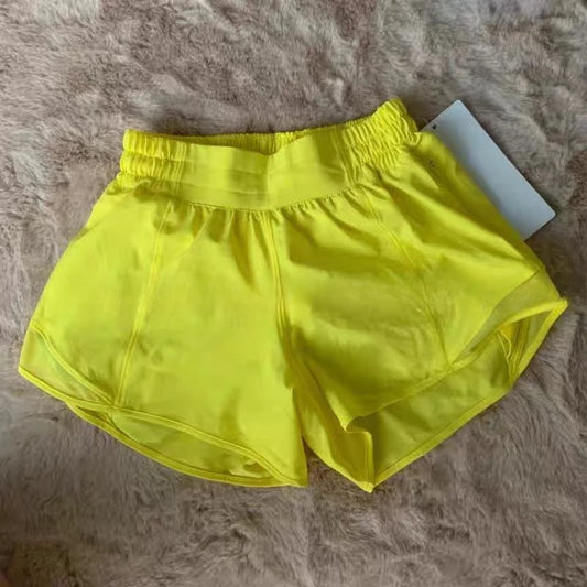 Lemon Women Hotty Hot Yoga Shorts Micro-elastic Low-rise Athletic Short With Liner Workout Running Sport Tummy Control Shorts-belleandkai.com