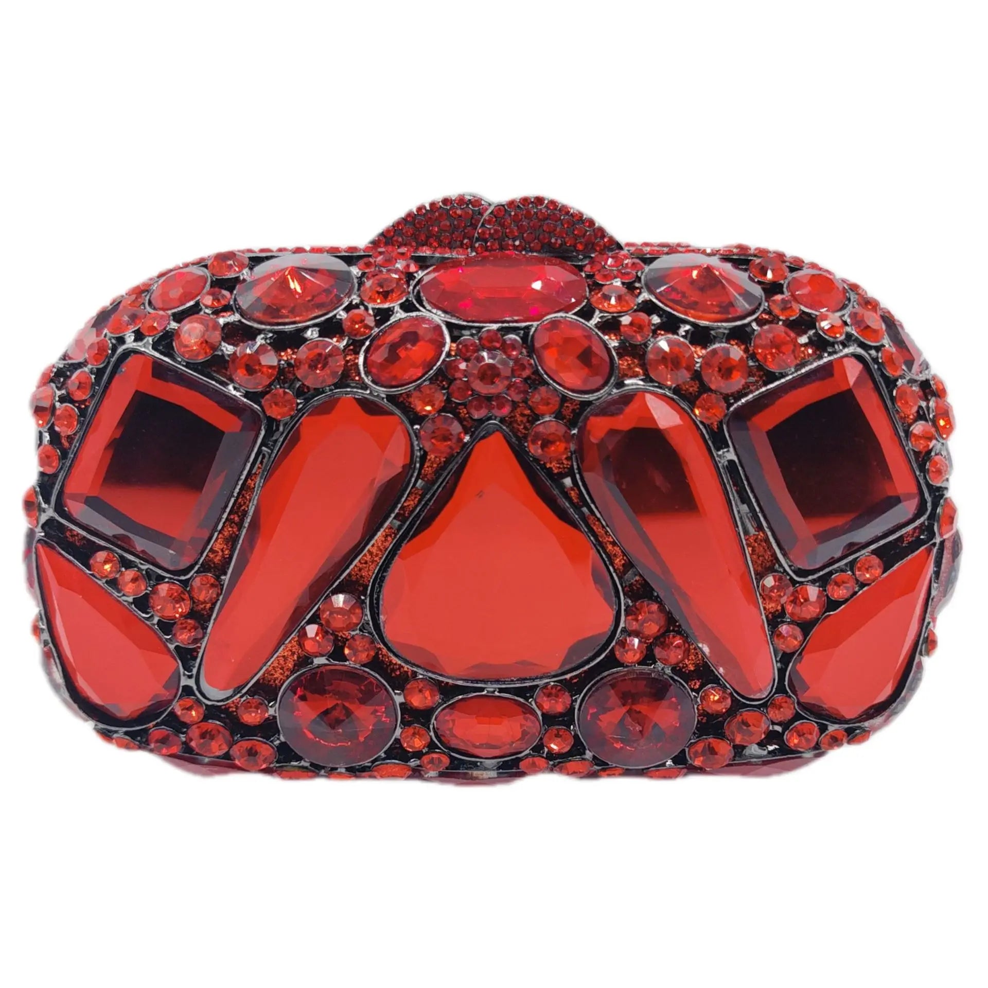 WHTUOHENLarge Silver Stones Wedding Dress Purses Women Bridal Crystal Handbags Rhinestone Party Prom Evening Clutches Minaudiere-belleandkai.com