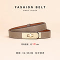 Adjustable Plutonium Leather Ladies Dress Accessories Slim Belts Thin Women Belt Belts Alloy Buckle Fashion Female Waist-belleandkai.com