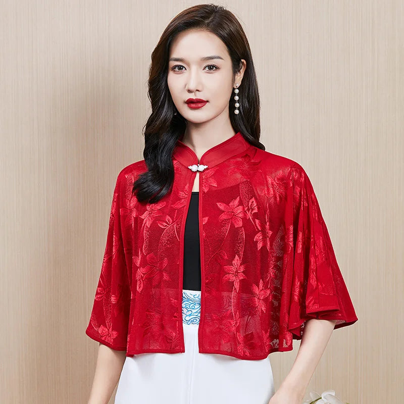 Cloak Summer Capes Ponchos Coats Fashion Clothes Women Clothing Tops Streetwear Party Vintage Casual Elegant Outerwear-belleandkai.com