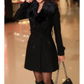 New Autumn Winter Women's Woolen Coat Mid-Length Korean Style Faux Fur Collar Sweater Material Outerwear Fashionable Ladies' Jac-belleandkai.com