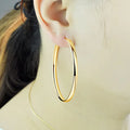 Somila Fashion S925 Earrings 3-7CM Diameter Big Hoop Earrings For Women  Platinum Plated Ear Rings C????? K?????-belleandkai.com