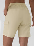 1/2 PCS  Loose Women Shorts with 2 Flap Pockets Adjustable Drawstring Cargo Short Outdoor Quick Dry Lightweight Shorts-belleandkai.com