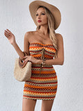New Women's Dresses Multicolor Summer Fashion Lace-up Casual Slim Dress Sexy Off Shoulder Backless Casual Slim Elegant Dresses-belleandkai.com