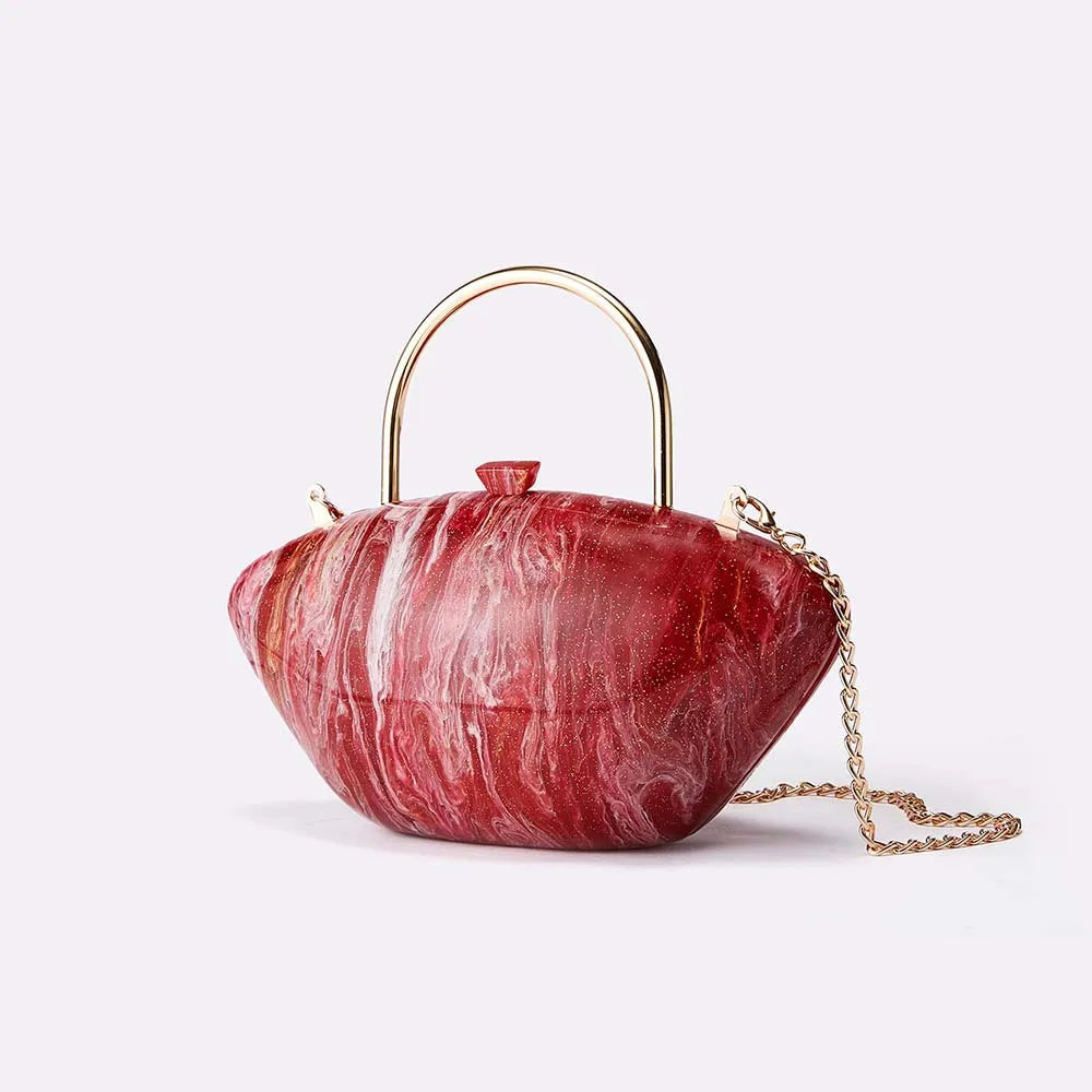 Acrylic women's elegant banquet bag, fashionable, compact and exquisite handbag, wedding evening dress bag, diagonal cross bag-belleandkai.com