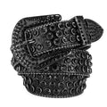 Men's Jeans Rhinestone Large Size Belt Women's Belt Western Denim Shiny Rivet Design Leather HipHop Punk Rock Y2K Style Belt-belleandkai.com