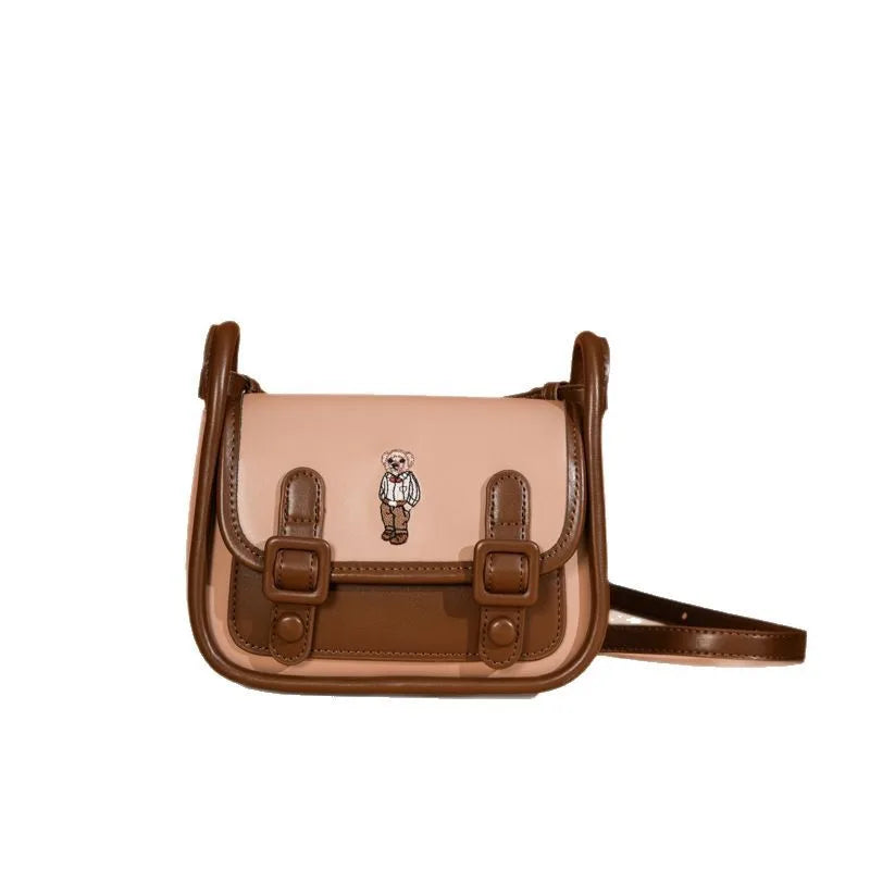 Beibaobao 2025 New Single Shoulder Crossbody Bag Lightweight Bag Cartoon Bear Versatile Mini messenger bag Handbag-belleandkai.com