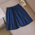2024 Women Cotton Shorts,Summer Casual Solid Two Pockets shorts high waist loose shorts for girls Soft Cool female shorts-belleandkai.com