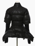DEAT Fashion Women's Cotton-padded Coat Lapel Loose Zipper Solid Color Thick Warm Parka Jackets Winter 2024 New Tide 7AB4885-belleandkai.com