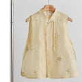 Chinese Style Embroidered Vest Fashion Vest Coat Temperament Vintage Women's Clothing Summer Sleeveless Top-belleandkai.com