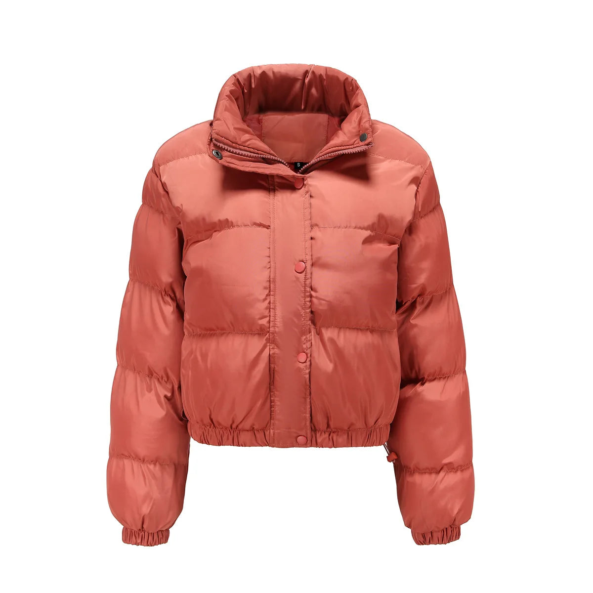 Autumn and winter Women's Clothing short-style Quilted Coats long-sleeved high-necked warm coat loose casual cotton coat Jackets-belleandkai.com