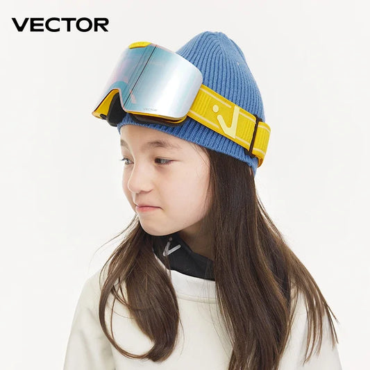 VECTOR Children's Embroidered Ski Knitted Hat Solid Color for Warmth, Warmth, Comfort, and Skin Friendly Trend Versatile-belleandkai.com