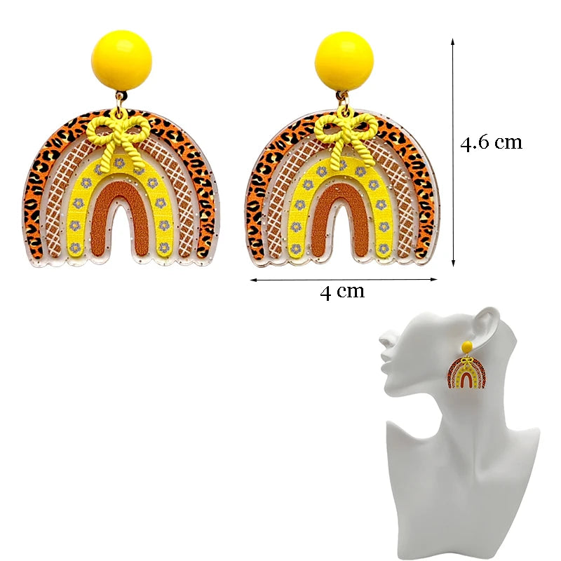Top Sale Fashion Colourful Dangle Earrings for Women Accessories Stud Earring Y2K Pendientes New In Resin Earings-belleandkai.com