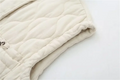 New women's versatile sleeveless stand up collar pocket decoration vest cotton vest loose shoulder jacket-belleandkai.com