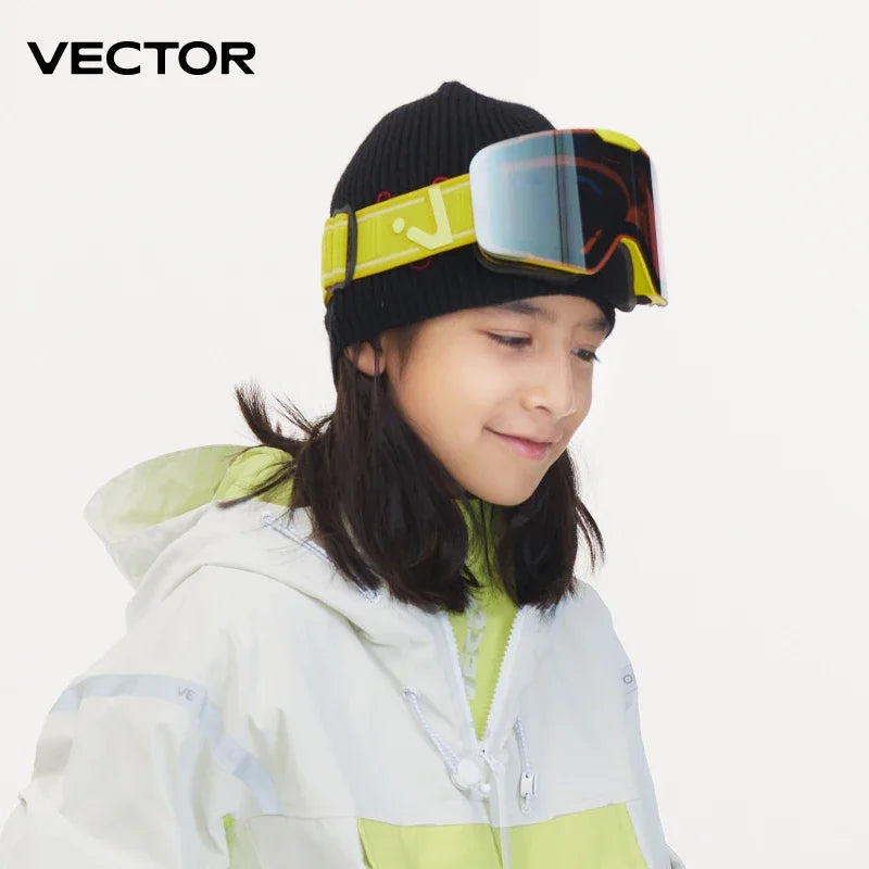 VECTOR Children's Embroidered Ski Knitted Hat Solid Color for Warmth, Warmth, Comfort, and Skin Friendly Trend Versatile-belleandkai.com