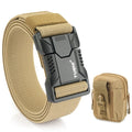 VATLTY New Tactical Outdoor Belt for Men and Women Aluminum Alloy Buckle Quick Release Elastic Belt Casual Belt Jeans Waistband-belleandkai.com