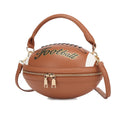 Fashion American Football Style Crossbody Bag for Women Girl’s Shoulder Bags Rugby Style Purses Designer Ball Novelty Handbags-belleandkai.com