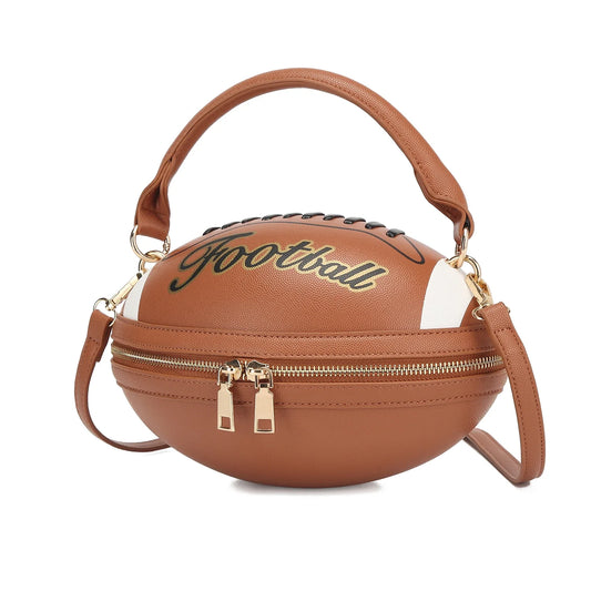 Fashion American Football Style Crossbody Bag for Women Girl’s Shoulder Bags Rugby Style Purses Designer Ball Novelty Handbags-belleandkai.com