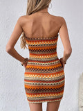 New Women's Dresses Multicolor Summer Fashion Lace-up Casual Slim Dress Sexy Off Shoulder Backless Casual Slim Elegant Dresses-belleandkai.com