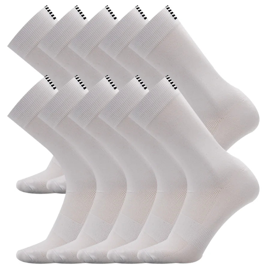 1/5/10/20pair Mid-Calf Athletic Socks For Cycling Running, Sweat-absorbing Breathable Sports Socks For Men Women-belleandkai.com