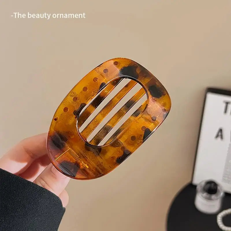 New Elegant Oval Teeth Hair Clip for Women Thick Long Hair Holder Headband Back Head Hairpin Hair Claw Fashion Hair Accessories-belleandkai.com