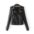 Fashionable Women's Leather Jacket Motorcycle Style Slim Fit Autumn Winter New Arrival Korean Version Polyester Fiber Coat-belleandkai.com
