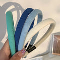New Korean Simple Striped Solid Color Hair Band for Women's Sweet Versatile Face Washing Headband Girls Hair Accessories-belleandkai.com