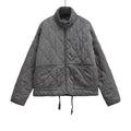 BSK&TRAF2025 Autumn New Collection Women's Simple Series Multi color Selection Stand up Collar Quilted Warm Cotton Jacket Coat-belleandkai.com